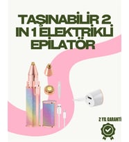 8000 Rpm Taşınabilir Epilatör - Kaş Düzeltici Ve Dudak Epilatörlü Pille Çalışan