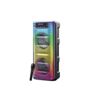 Mikrofonlu Bluetooth Hoparlör Toplantı Parti Eğlence Led Işıklı Sd Kart Fm Usb Girişli Speaker