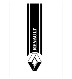 Renault İçin Uyumlu Aksesuar Oto Kaput Sticker Siyah