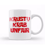 Spongebob Krusty Krab Unfair Kupa Bardak Porselen