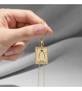 Kişiye Özel 925 Ayar Gümüş Nihilist Penguen Figürlü Kolye Penguen Sevenlere Özel (Gold)