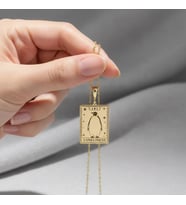 Kişiye Özel 925 Ayar Gümüş Nihilist Penguen Figürlü Kolye Penguen Sevenlere Özel (Gold)