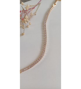 ÇELİK BİLEKLİK SU YOLU BAGET TAŞLI 316L KARARMAZ RENK ATMAZ 16 CM ANTİ ALERJİK