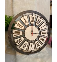 Kişiye Özel Dekoratif Ahşap Duvar Saati 50 cm