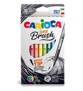 Carioca Keçeli Boya Süper Brush Fırça Uçlu 10'lu 42937 