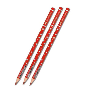 Kırmızı Başlık Kalemi Yıldız 3 Adet Faber Kırmızı Başlık Kalemi Yıldız Desenli