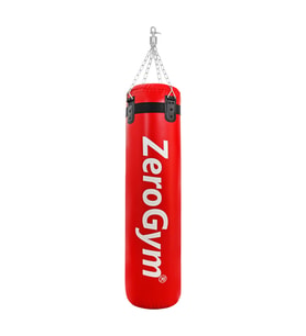 Zerogym Boks Kum Torbası 140cm x 32cm Premium Kalite,İçi Dolu, Döner Mekanizma ve Askı Aparatlı