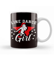 Line Dance Girl Line Dancing Country Western Music Cowgirl Kupa Bardak Porselen
