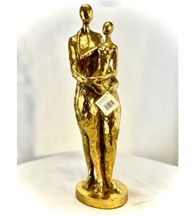 Biev Çiftli Dekoratif Gold Biblo 14*14*48 cm