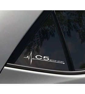 C5 Yan Cam Sticker Oto Kapı Çıkartma Tuning oto 20 cm x 7 cm yazı 71