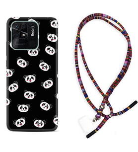 Xiaomi Poco X3 Pro M4 Pro X4 Pro C40 10C Kılıf Boyun Asklı Rasta Silikon Panda Suratları 1773