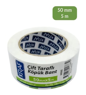 Kraf Çift Taraflı Köpük Bant 50mm x 5m 5050G