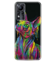 INFINIX Note 11 Pro Note 10 Hot 9 Play Kılıf Desemli Silikon Color Cat 1754