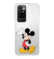 Redmi 10 2022 Uyumlu Kapak Mickey Mouse Tasarımlı Şeffaf Silikon Kılıf