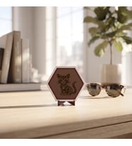 Kedi Figürlü Modern Masaüstü Aksesuarı Çalışma Masalarınıza Şık ve Modern Bir Görünüm Sunar 10x10 cm, Açık Kahve