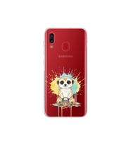 Samsung Galaxy A20 ile Uyumlu Splash Mirket Tasarımlı Şeffaf Silikon Kılıf