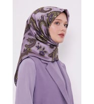 Lesscarves Desenli Pamuk İpek Eşarp LS2207