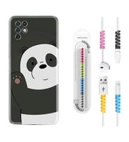 INFINIX Note 11 Pro Note 10 Hot 9 Play Kılıf Kablo Koruma Spiral Silikon Hello Panda 1709