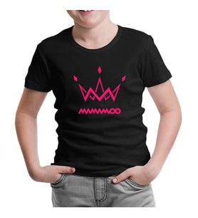 Mamamoo - Logo Crown Siyah Çocuk Tshirt