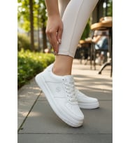 Enoch Kadın Beyaz Spor Ayakkabı Ortopedik Tabanlı Casual Sneaker