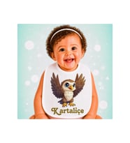 Kartaliçe Keten Bebek Mama Önlüğü – Yumuşak, Emici, Yıkanabilir, Özel Tasarım P061