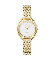 Obaku Denmark V286LXGISG Quartz Çelik Gold Beyaz Kadran Kristal Cam 29 mm Kadın Kol Saati