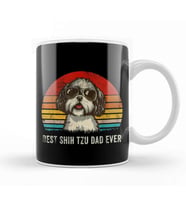 Mens Best Shih Tzu Dad Ever Funny Shih Tzu Dad Gift Dog Lover Kupa Bardak Porselen