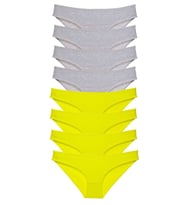 8 adet Süper Eko Set Likralı Kadın Slip Külot Sarı Gri