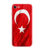 Apple iPhone 5 6 7 8 Plus Se XR Kılıf Desemli Silikon Şanlı Türk Bayrağı 4 1401