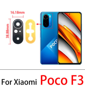 Xiaomi POCOPHONE F3 Arka Kamera Camı Lens Yapışkanlı