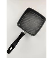 12 cm Granit Sos Tavası – Mini Tereyağı Tavası, Yapışmaz Küçük Tava, Yumurtalık, Sos ve Tereyağı Eritme İçin Tek Kişilik Mutfak Tavası (Kare)