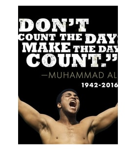 Muhammed Ali Sözleri Günleri Sayma - Günleri Sayma Tablo Ahşap Poster Dekoratif