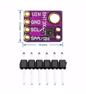 Sht30 Sıcaklık Isı ve Nem Sensör Modülü -40C / 125C 0RH / 100RH Dijital Klima Termostat Medikal End.