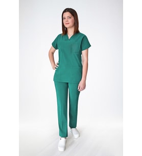 Unisex Soft Likra Ameliyat Yeşil Hemşire Ve Doktor Üniforması Cerrahi Takım Scrubs
