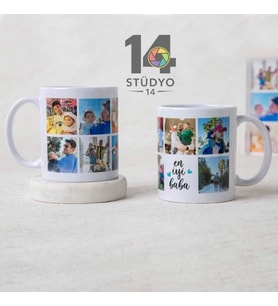 Stüdyo 14 Kişiye Özel 9 Fotoğraf ve Mesaj Alanlı Kupa - En iyi Baba- En iyi Dost -En Güzel Sevgili