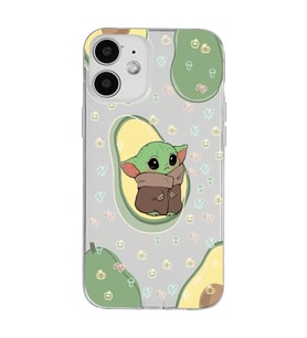 Iphone 12 Uyumlu Baby Yoda Desenli Şeffaf Telefon Kılıfı