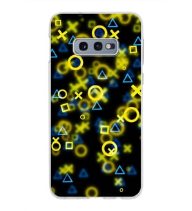 Samsung Galaxy S10E Kapak  Semboller Tasarımlı Şeffaf Silikon Kılıf