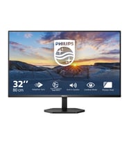 Philips 32E1N3100LA 31.5" 75Hz 4Ms VGA+HDMI FullHD Adaptive-Sync VA Vesa Monitör (Siyah)