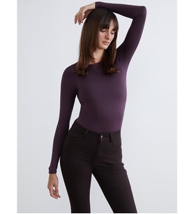 LCW Vision Mürdüm Bisiklet Yaka Kadın Bodysuit