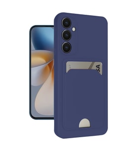 Samsung Galaxy S24 FE Kılıf Kelvin Kartvizitli Silikon - Lacivert