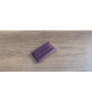 Sumerian Minimalist Deri Kartlık Fuşya (RFİD Kart Koruma ve Anahtarlık Hediye)