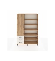Arges Dolap 9 Raflı 3 Çekmeceli 3 Kapaklı 132x30x195 Çam-Çam/Aytaşı
