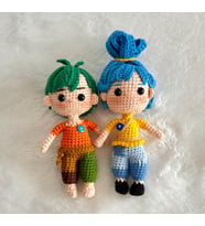 Sevgiliye Özel It takes Two Maskot May ve Cody Figürleri Amigurumi Organik Oyuncak
