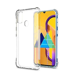 Coverzone Galaxy M31 ile uyumlu K?l?f Z-Nitro Anti Shock Silikon Kapak Kamera Korumal? Anti?ok Airbag K�?e Korumal? Silikon ?effaf K?l?f