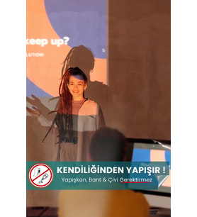 Projeksiyon Perdesi, 100x150 Cm, Duvar Sineması, Sunum Perdesi, Yapışkansız, Statik Akıllı Perde