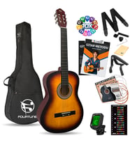 Fourtune Luca C-180SB Sunburst Klasik Gitar Seti 4/4 Sap Ayarlı (Kırmızı-Sarı-Geçişli)