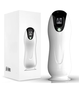 LCD ekran emme Masturbator kupası erkek mastürbasyon kupası için ses yapay vajina kulaklıklı