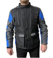 Motosiklet Montu Tourex 4 Mevsim CE Sertifikalı Long Touring Mont Siyah-Mavi