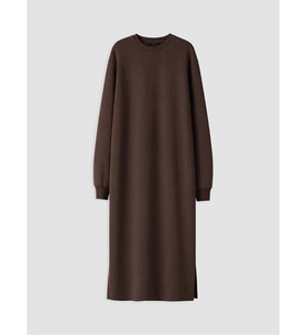 LCW Modest Kahverengi Bisiklet Yaka A Kesim Sweat Elbise