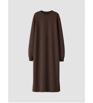 LCW Modest Kahverengi Bisiklet Yaka A Kesim Sweat Elbise